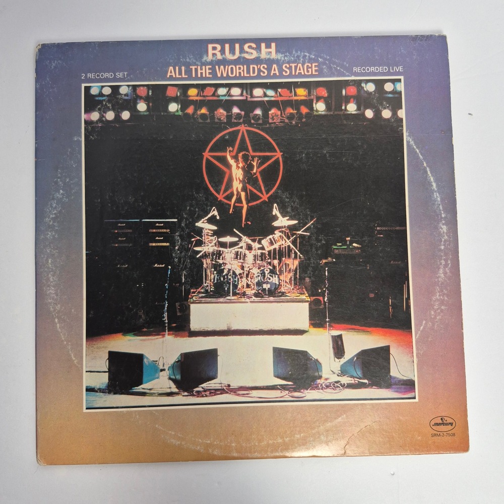 Rush All The World's A Stage Vinyl 1976 Double LP Vintage Classic Rock  Album